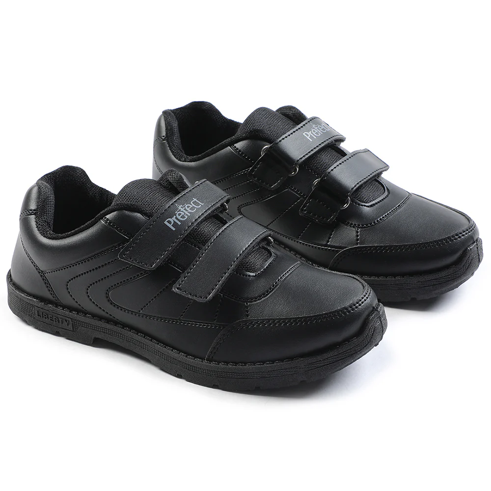 Prefect Black Non Lacing Uniform School Shoes For Kids SCHOOLFUN By Liberty - Image 7