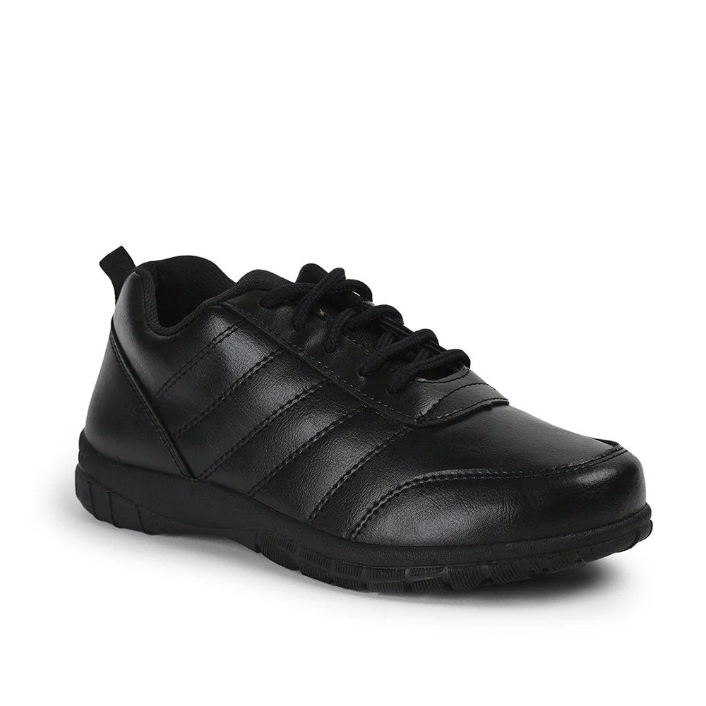 Prefect By Liberty Kids SCHOOL-PTM Black School Lacing Shoes