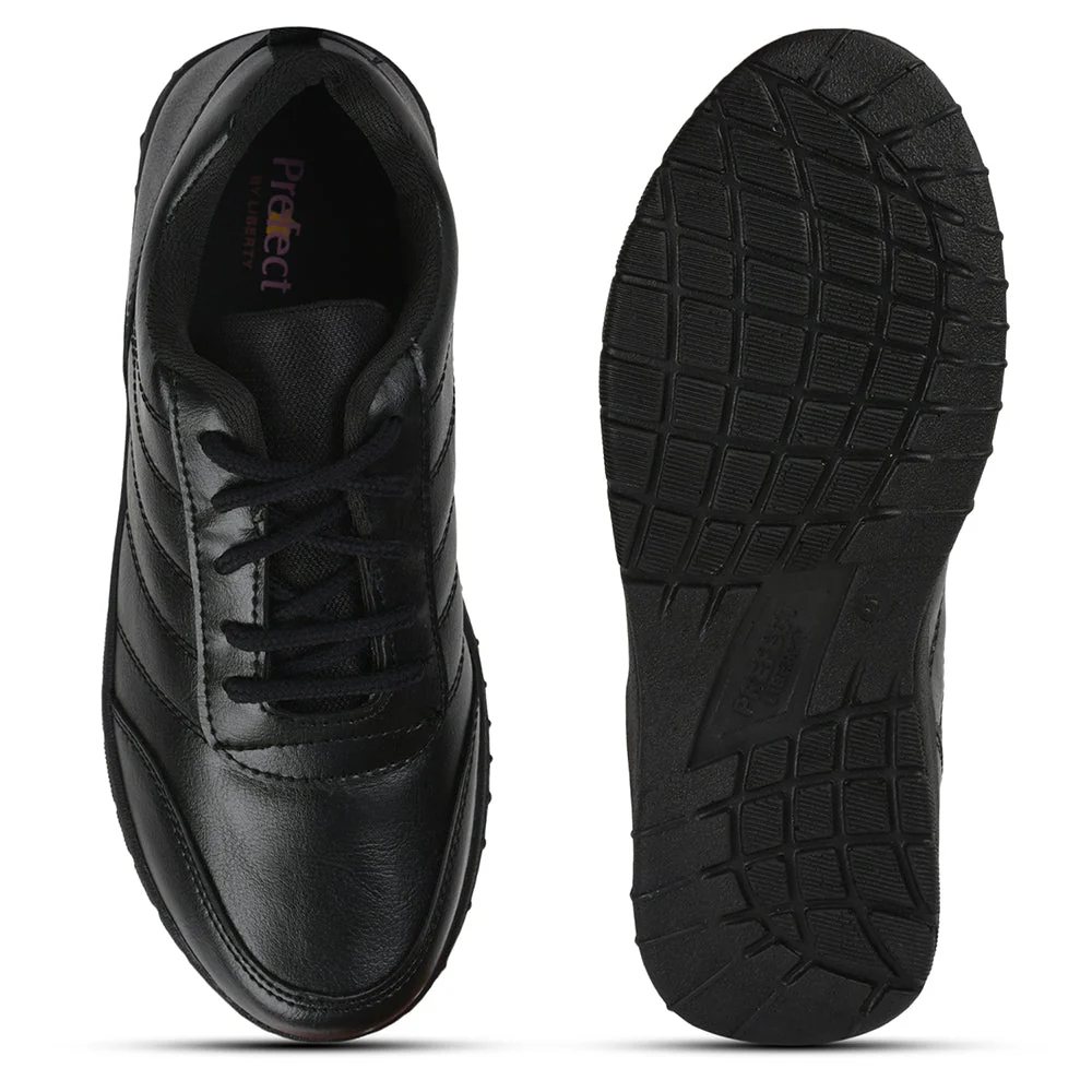 Prefect By Liberty Kids SCHOOL-PTM Black School Lacing Shoes - Image 6