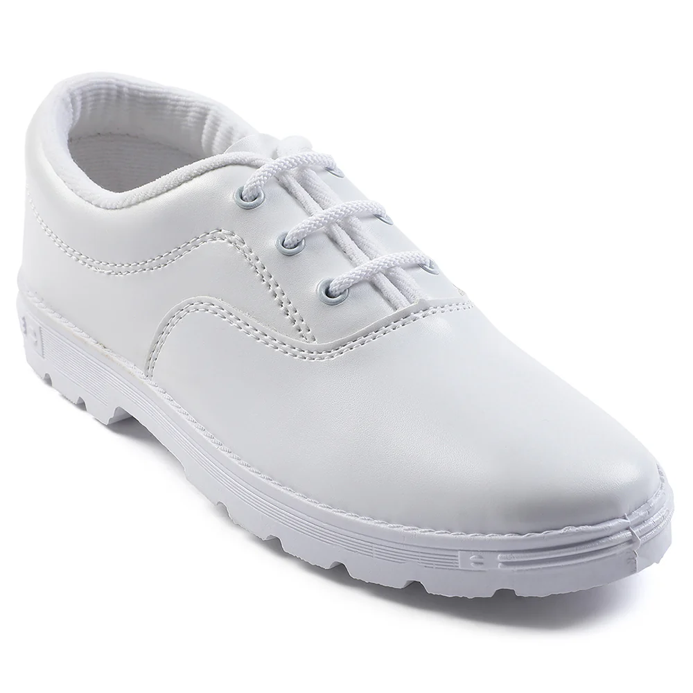 Prefect White Lacing Uniform School Shoes For Kids S-BOYEXCEA By Liberty