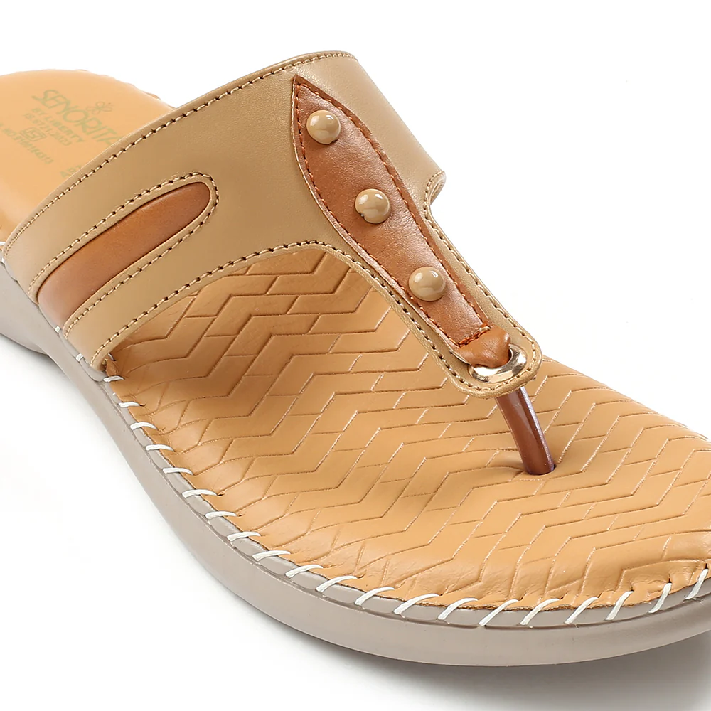 Senorita Beige Casual Slipper For Women S624-02 By Liberty - Image 5