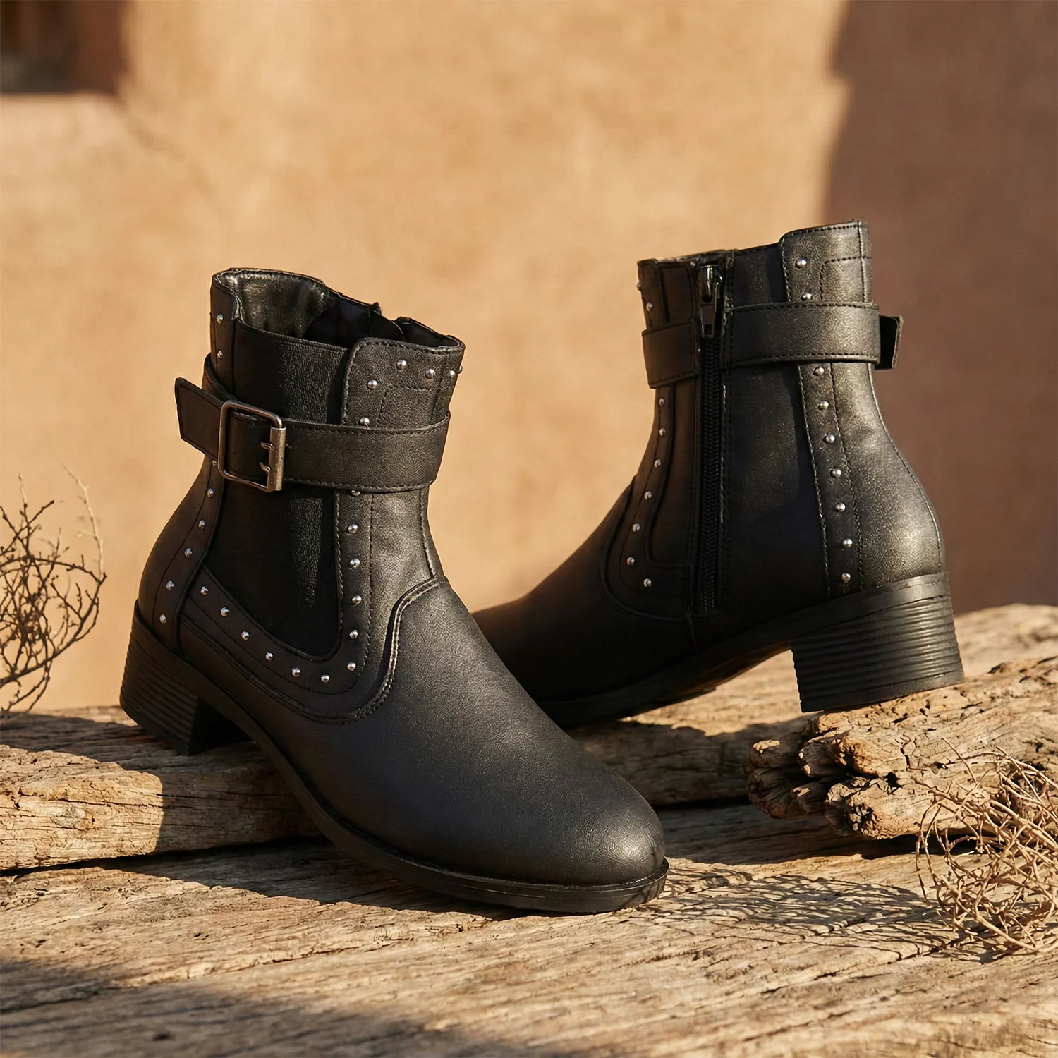Senorita Black Casual Non Lacing Boots for Women BOOST-1E By Liberty - Image 4