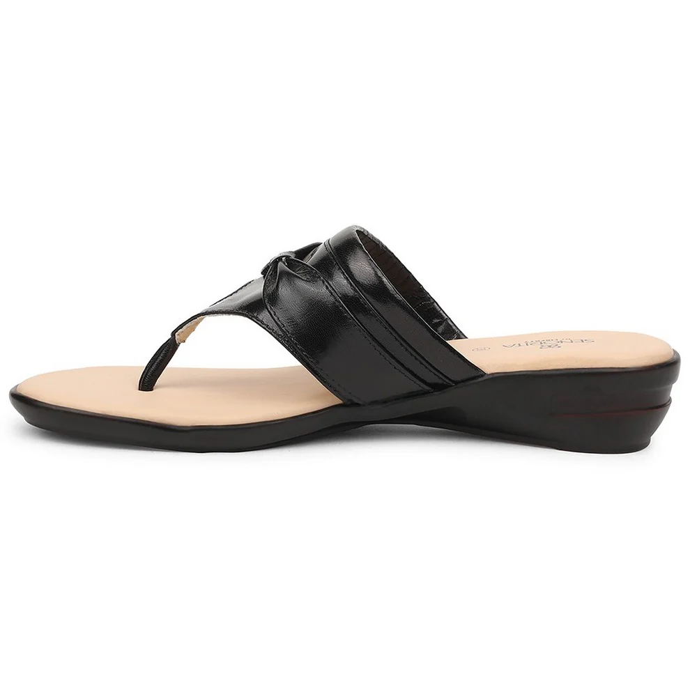 Senorita Black Casual Slipper For Women AGL-110P By Liberty - Image 3