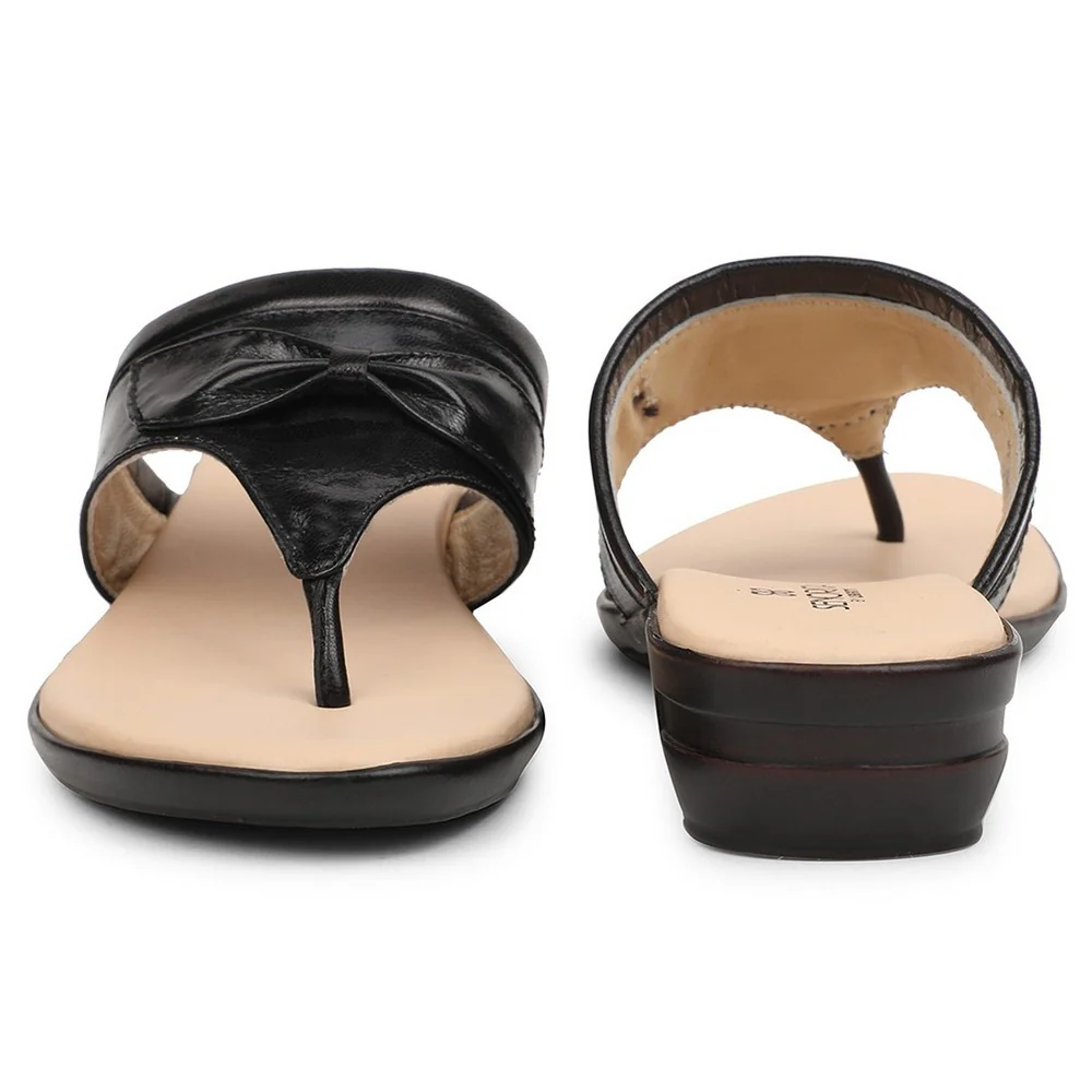 Senorita Black Casual Slipper For Women AGL-110P By Liberty - Image 6