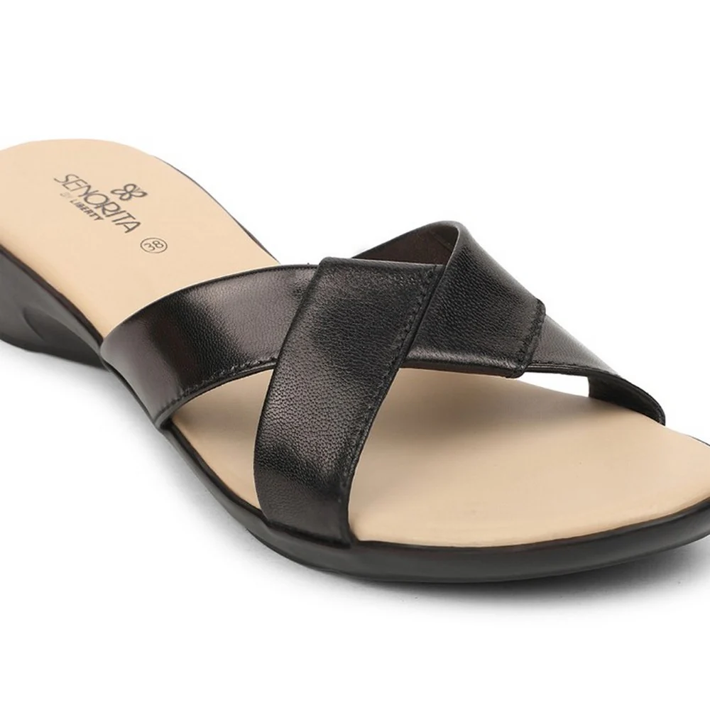 Senorita Brown Casual Slipper For Women AGL-113P By Liberty - Image 4