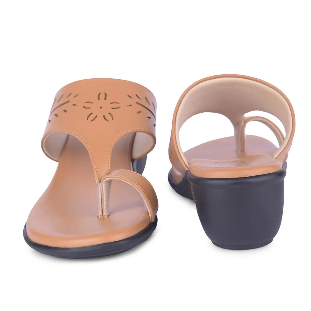 Senorita By Liberty Women JD-47 Beige Casual Toe Ring Slippers - Image 5