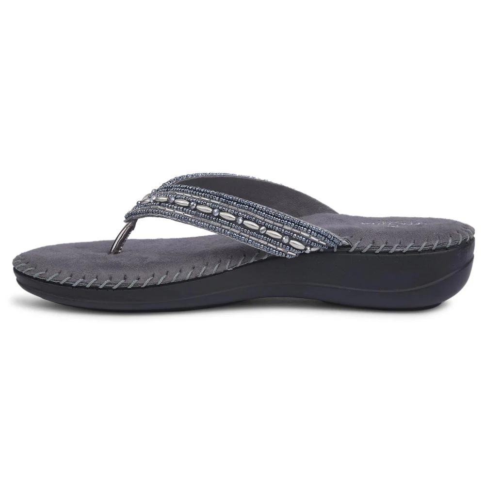 Senorita By Liberty Women STY-38 Grey Ethnic Sandal - Image 3