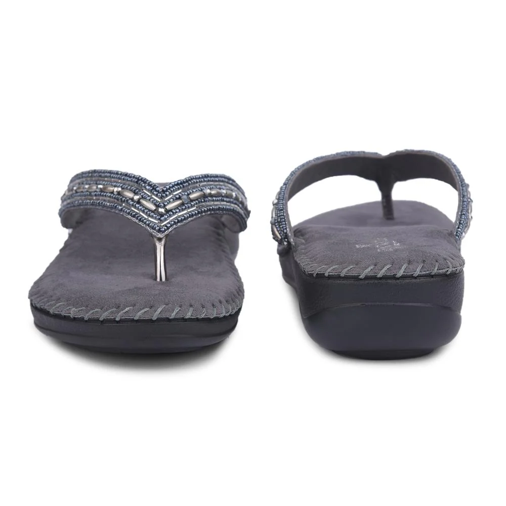 Senorita By Liberty Women STY-38 Grey Ethnic Sandal - Image 5