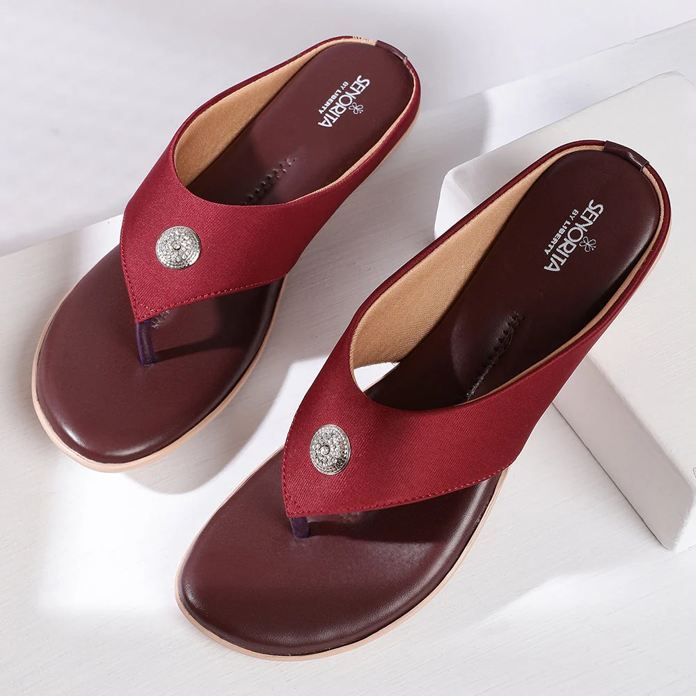 Senorita Casual (Cherry) Slippers For Women MK-08 By Liberty - Image 4