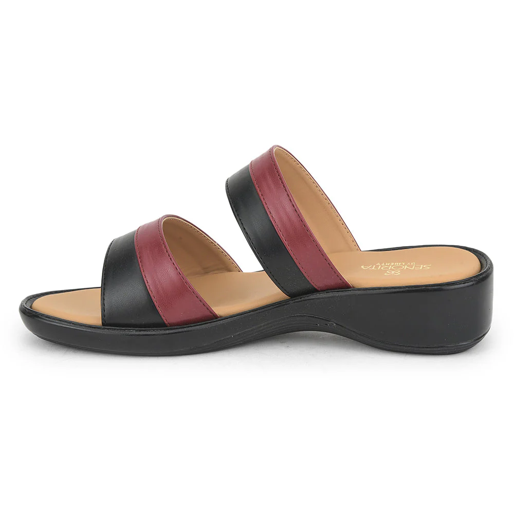 Senorita Casual Slippers For Ladies (Cherry) DZL-870 By Liberty - Image 3