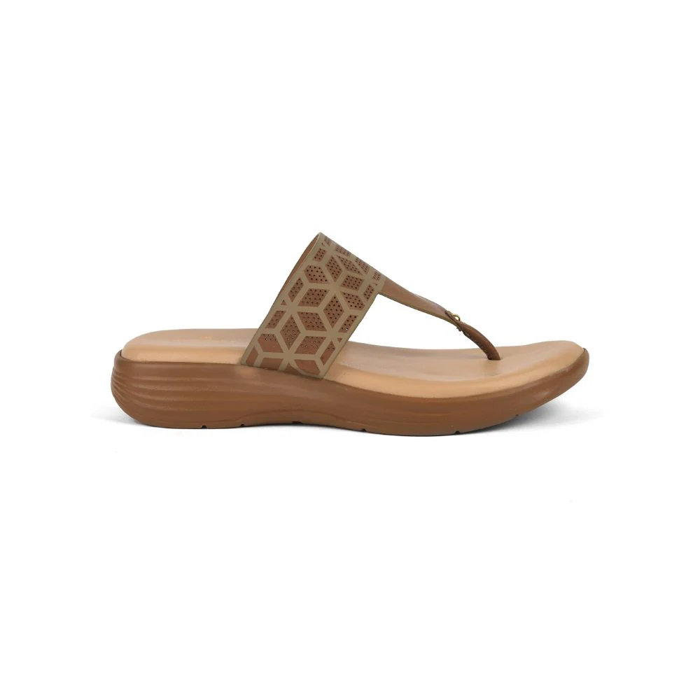 Senorita Casual (Tan) Slipper For Ladies SMT-6 By Liberty - Image 2