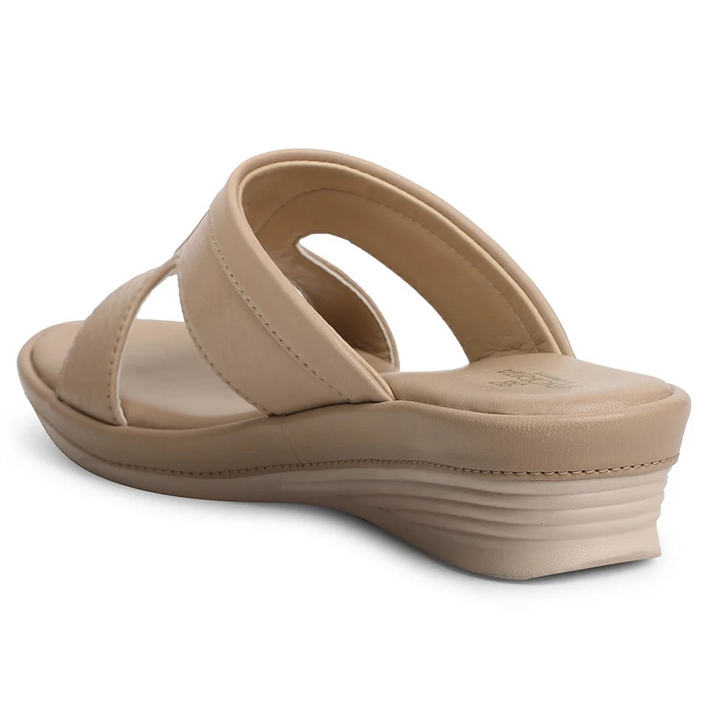 Senorita Cream Casual Slipper For Women SGL-2 By Liberty - Image 5