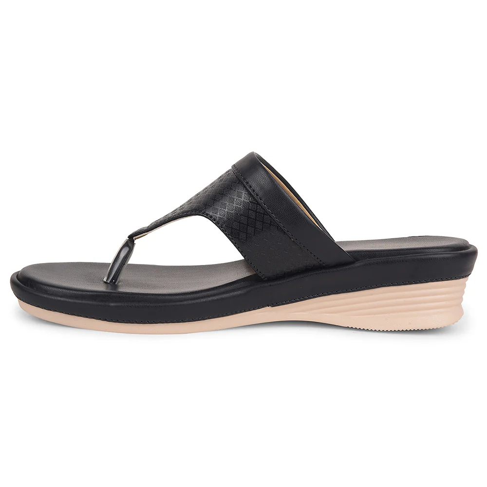 Senorita Navy Blue Casual Wedge Heel Sandal For Women SGL-3 By Liberty - Image 3