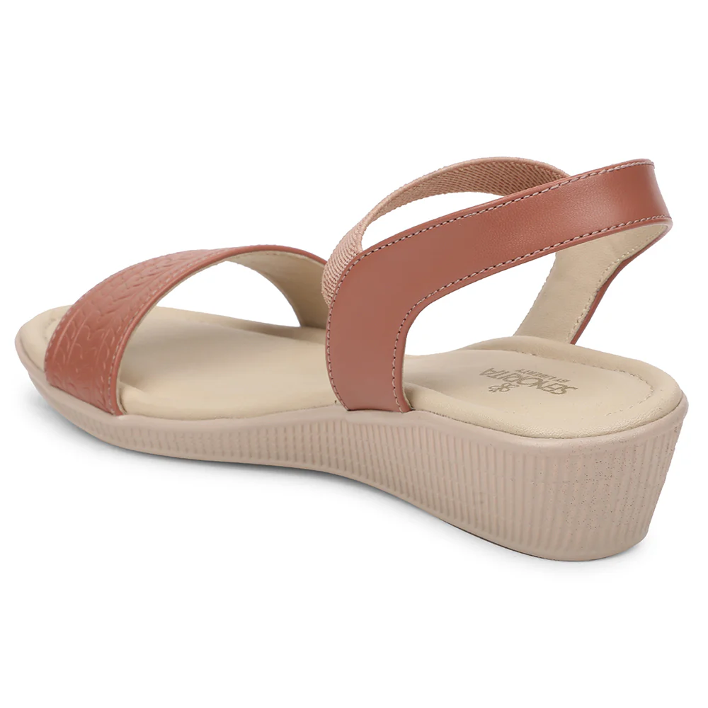 Senorita Peach Casual Heel Sandal For Women AFL-1 By Liberty - Image 5