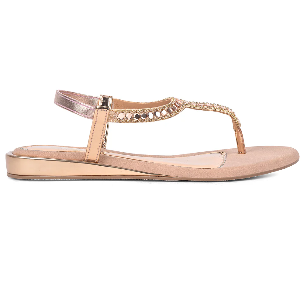 Senorita STY-179E Copper Casual Flat Sandal for Women by Liberty - Image 3