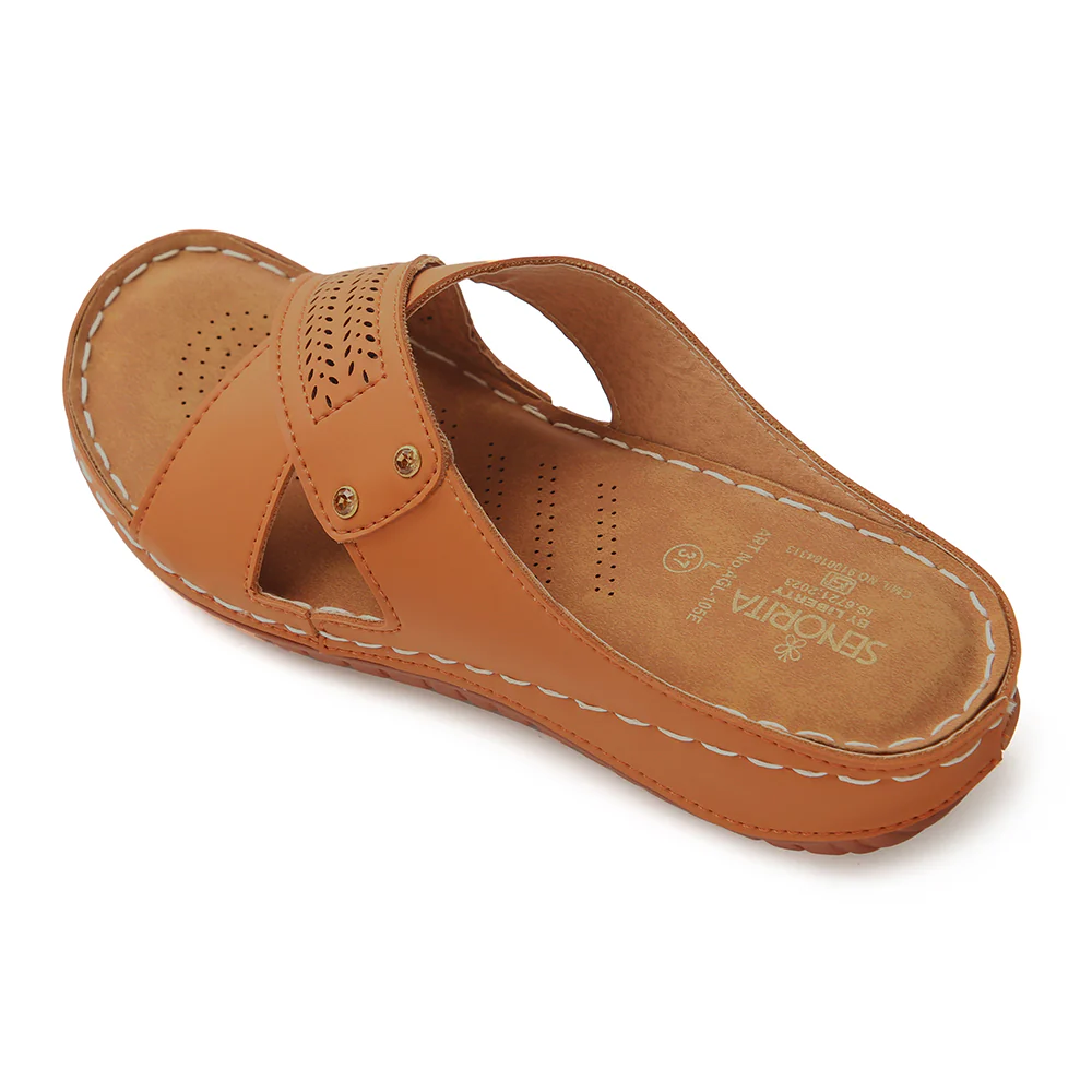 Senorita Tan Casual Slipper For Women AGL-105E By Liberty - Image 6