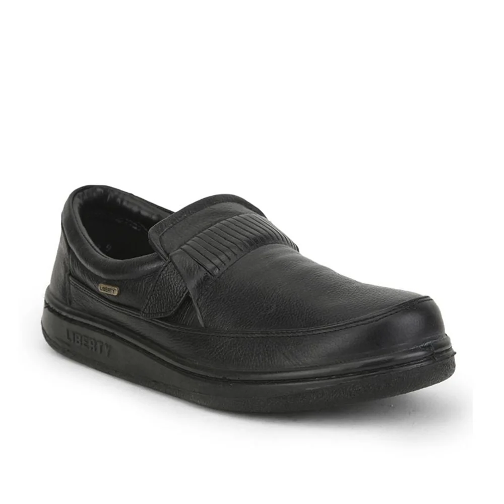 Warrior Casual Non Lacing Shoes For Men (Black) 2078-59 By Liberty