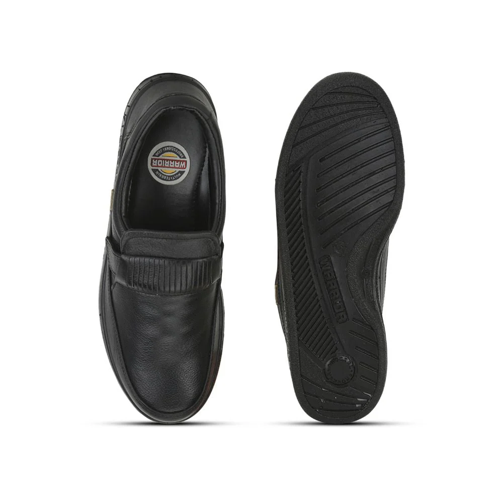 Warrior Casual Non Lacing Shoes For Men (Black) 2078-59 By Liberty - Image 5