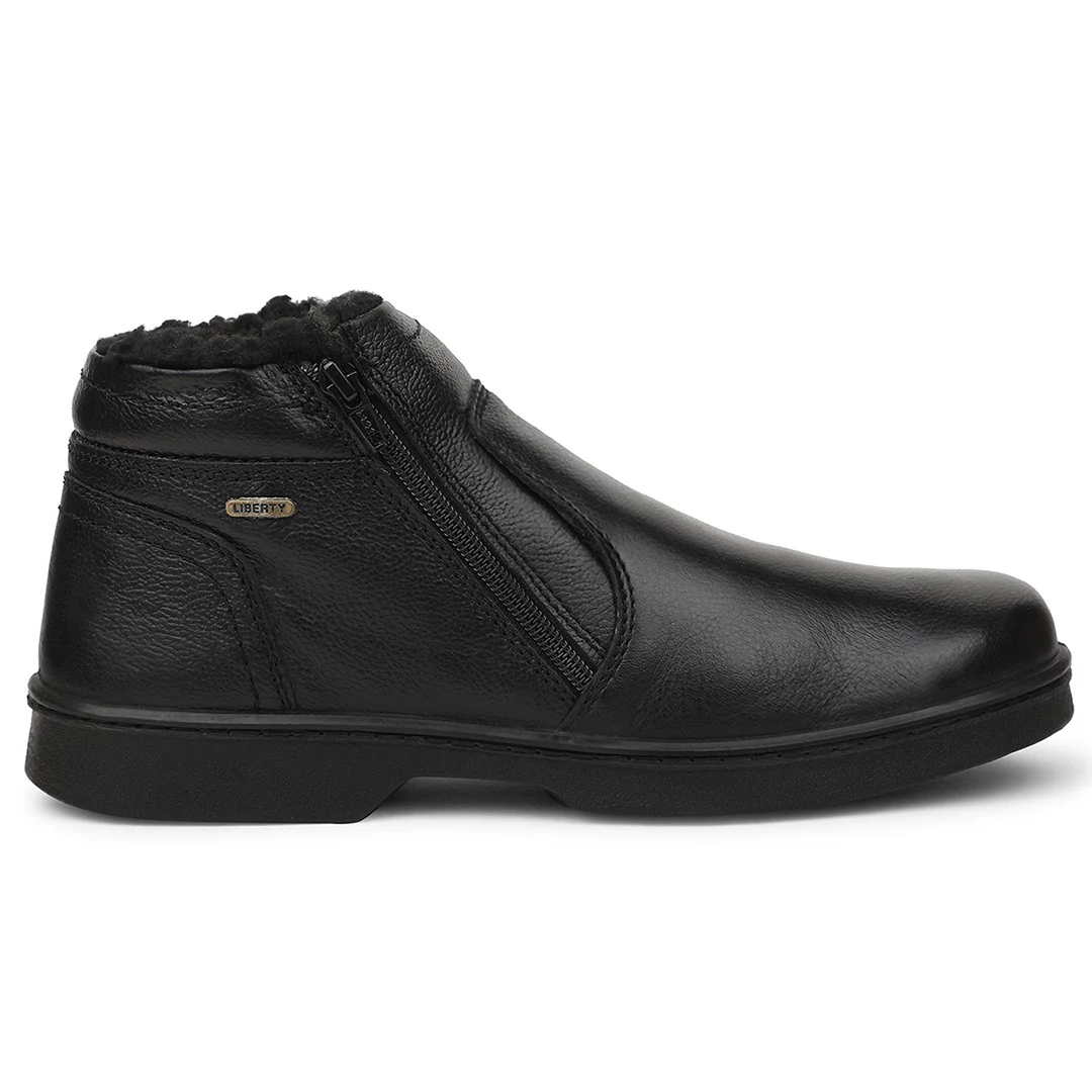 Windsor Black Casual Non Lacing Boots For Mens 2046-133 By Liberty - Image 2