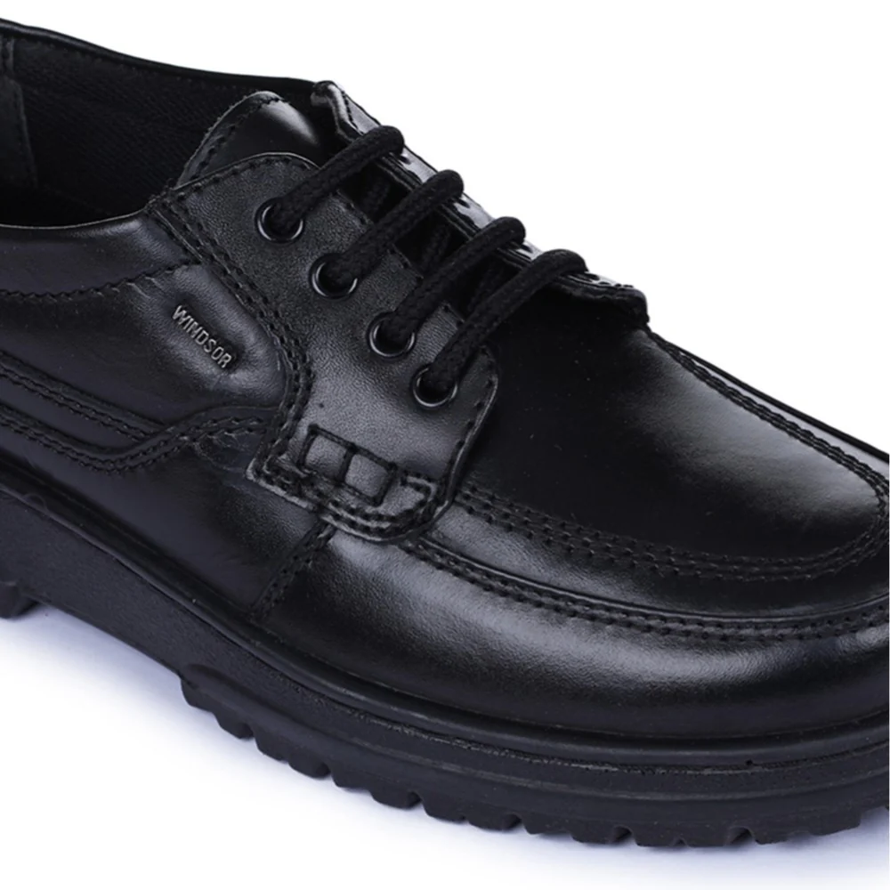 Windsor Black Formal Lacing Shoes For Men 7190-53 By Liberty - Image 4