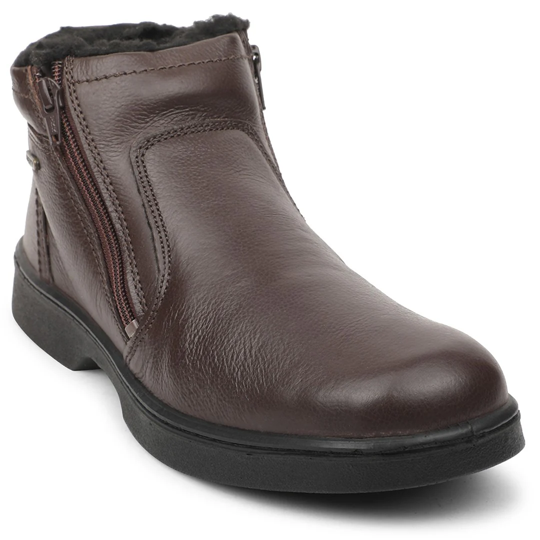Windsor Brown Casual Non Lacing Boots For Mens 2046-133 By Liberty