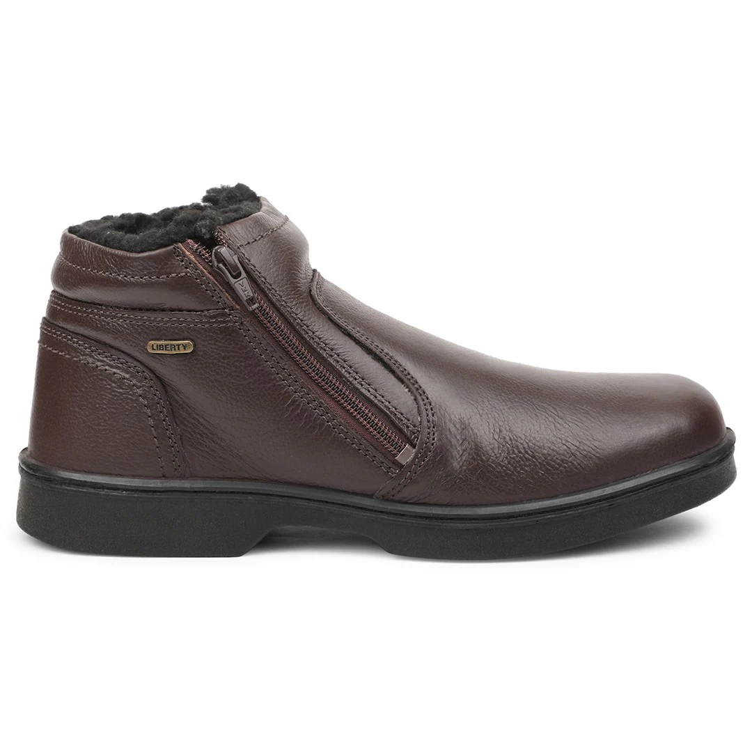 Windsor Brown Casual Non Lacing Boots For Mens 2046-133 By Liberty - Image 2