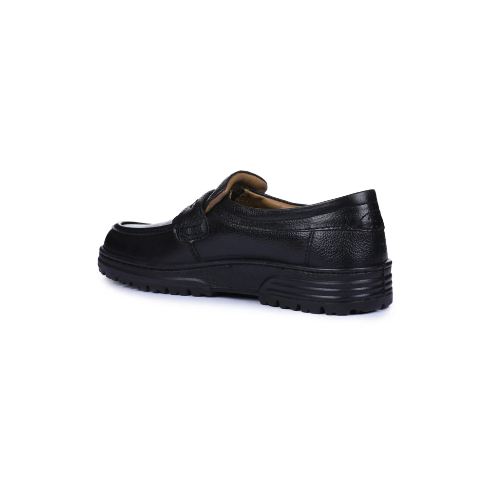 Windsor Black Formal Non Lacing Shoes For Men 7190-54 By Liberty - Image 3