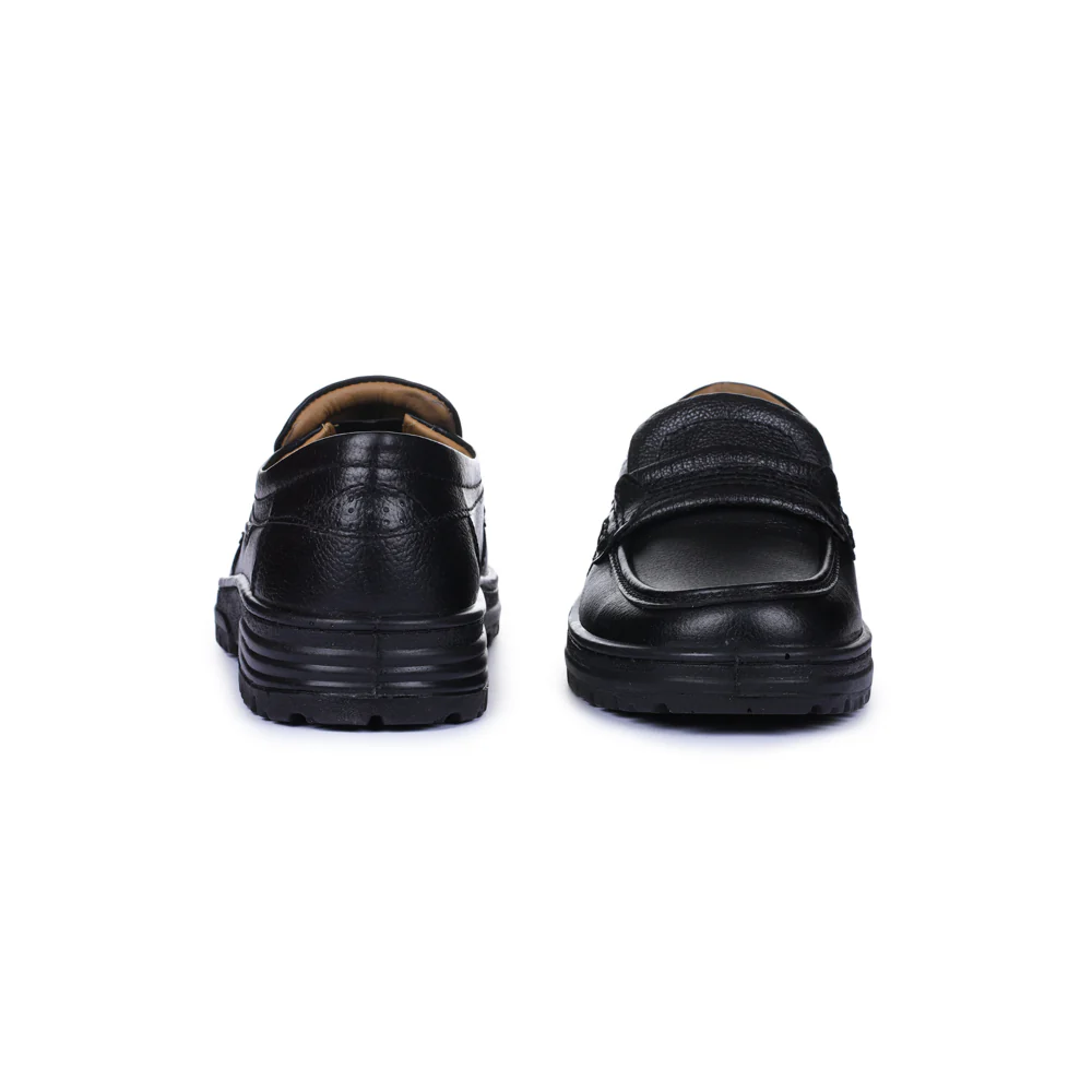 Windsor Black Formal Non Lacing Shoes For Men 7190-54 By Liberty - Image 6
