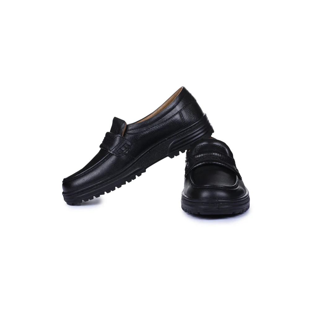Windsor Black Formal Non Lacing Shoes For Men 7190-54 By Liberty - Image 7
